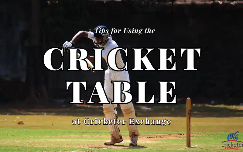 cricket table